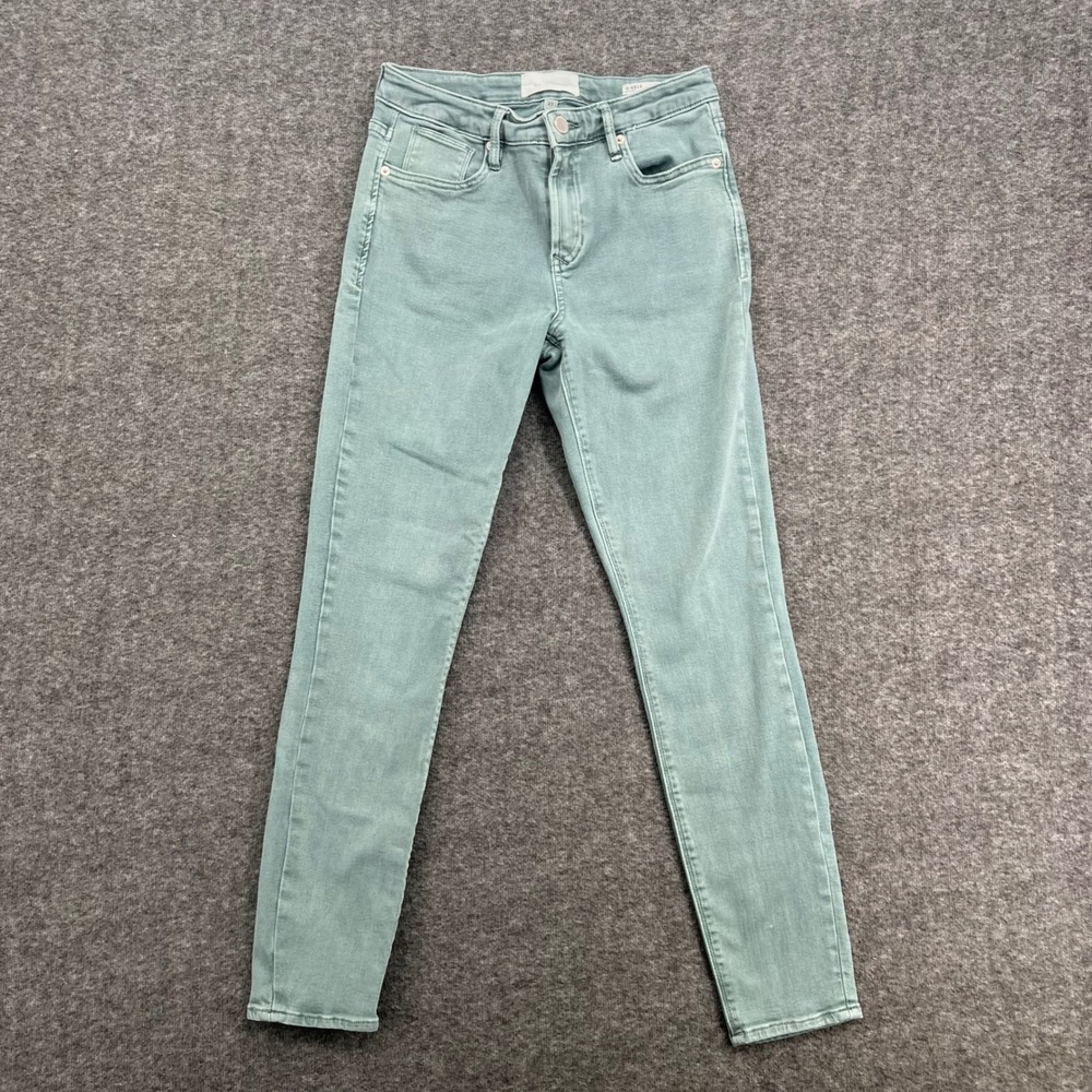 Dear John Gisele Skinny Jeans Womens 27 Sage Green High Rise Stretch Denim Pants